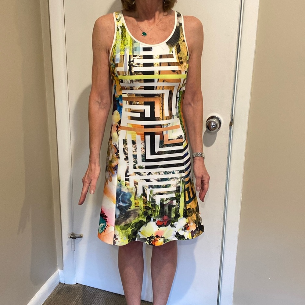 Scuba tank dress with unique pattern